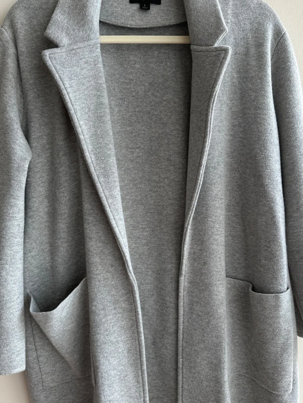 J. Crew Sophie Open-Front Sweater Blazer in Heather Grey, Size Large